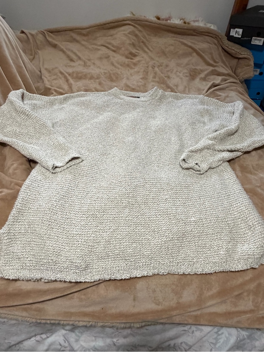 Vintage North Country Outfitters Cotton Cream Sweater Women’s Large 80’s